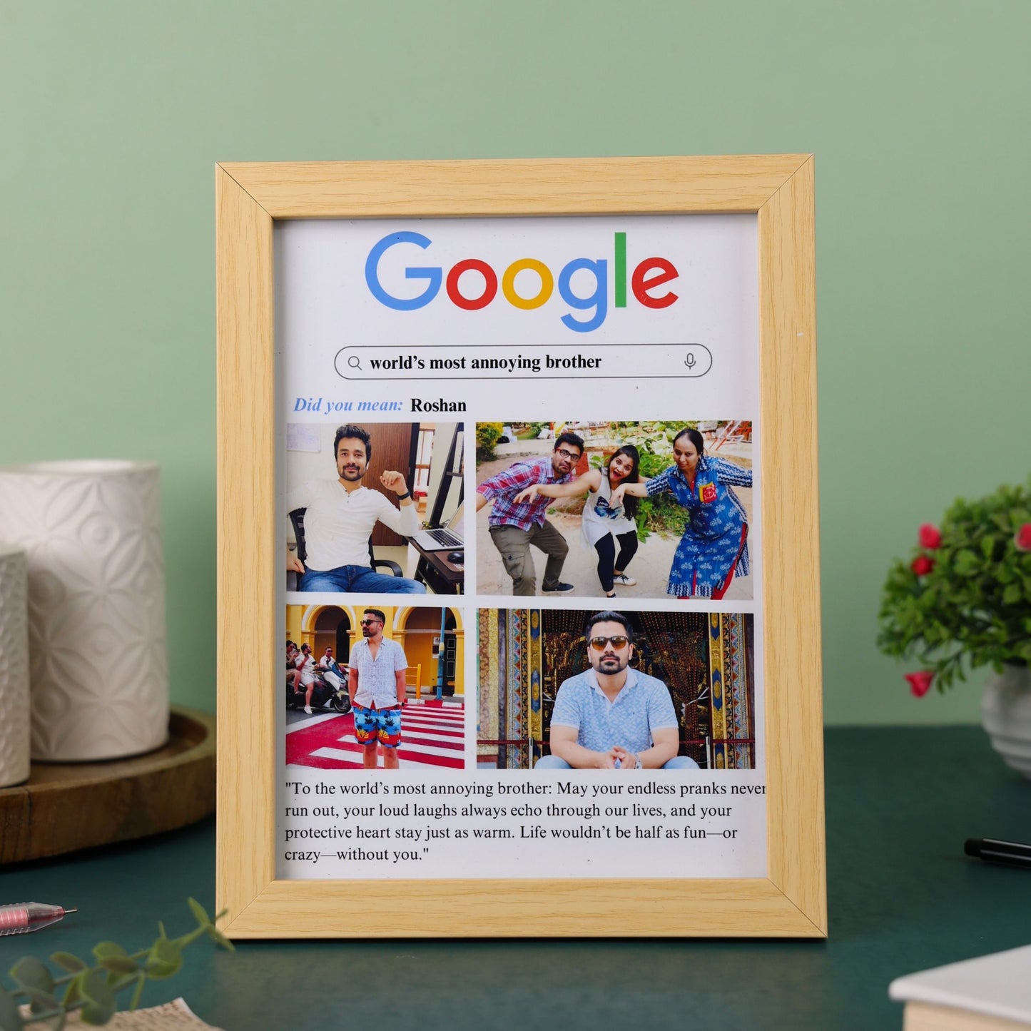 Personalised Google frame