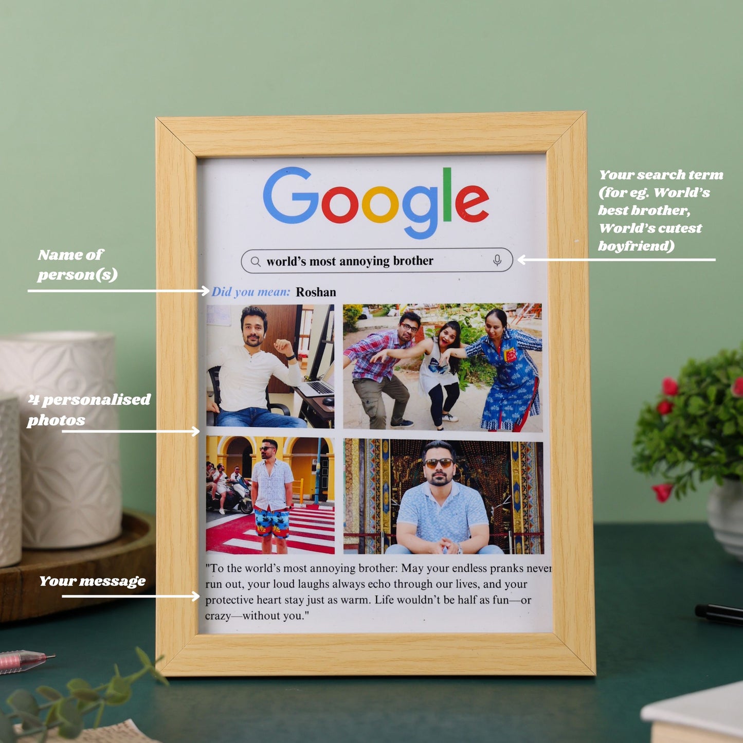 Personalised Google frame