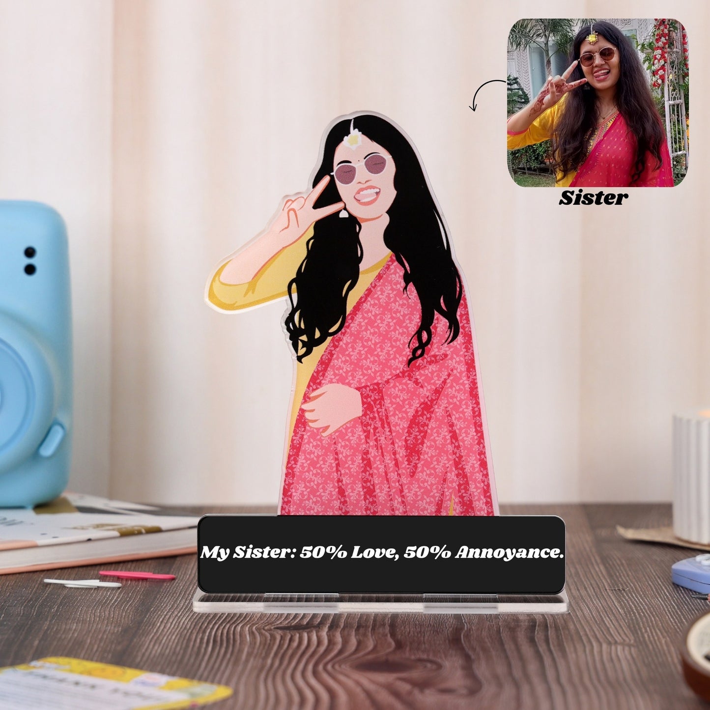 Personalised Illustration standee (Rakhi special)
