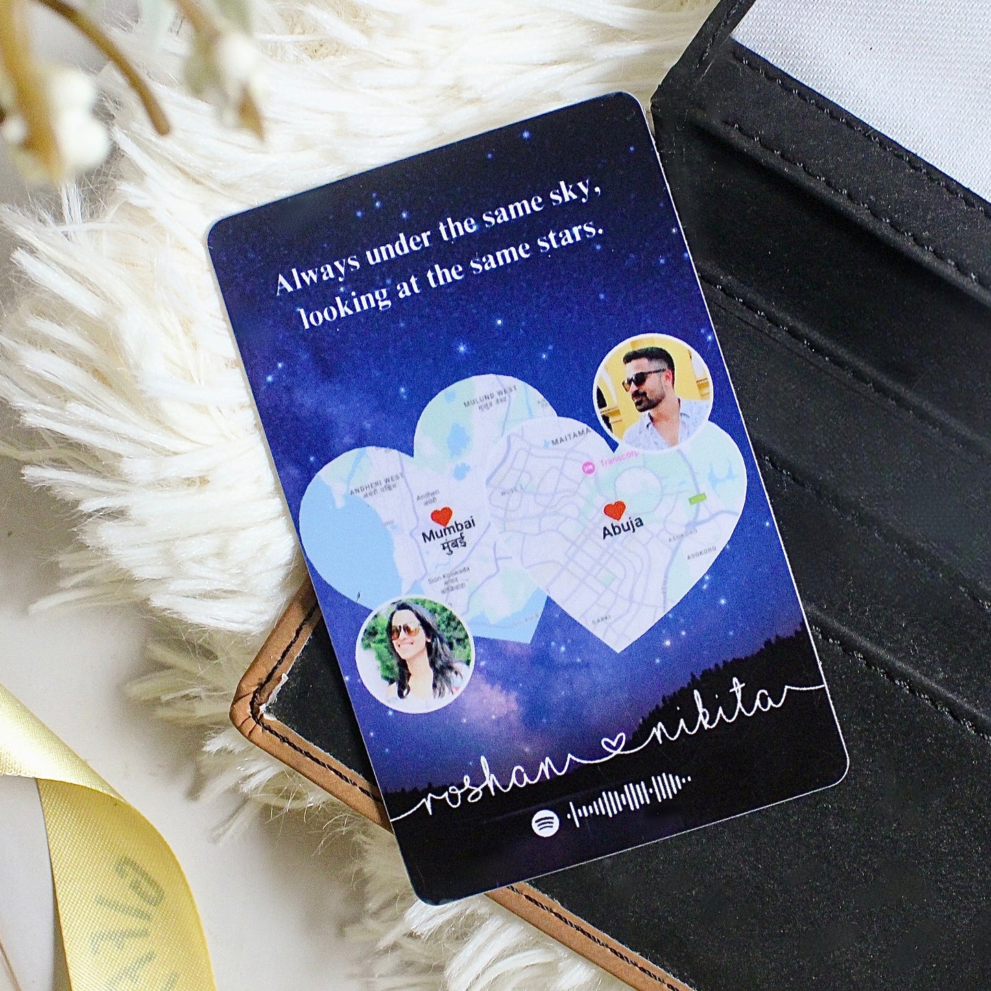 Long Distance Hearts Wallet card