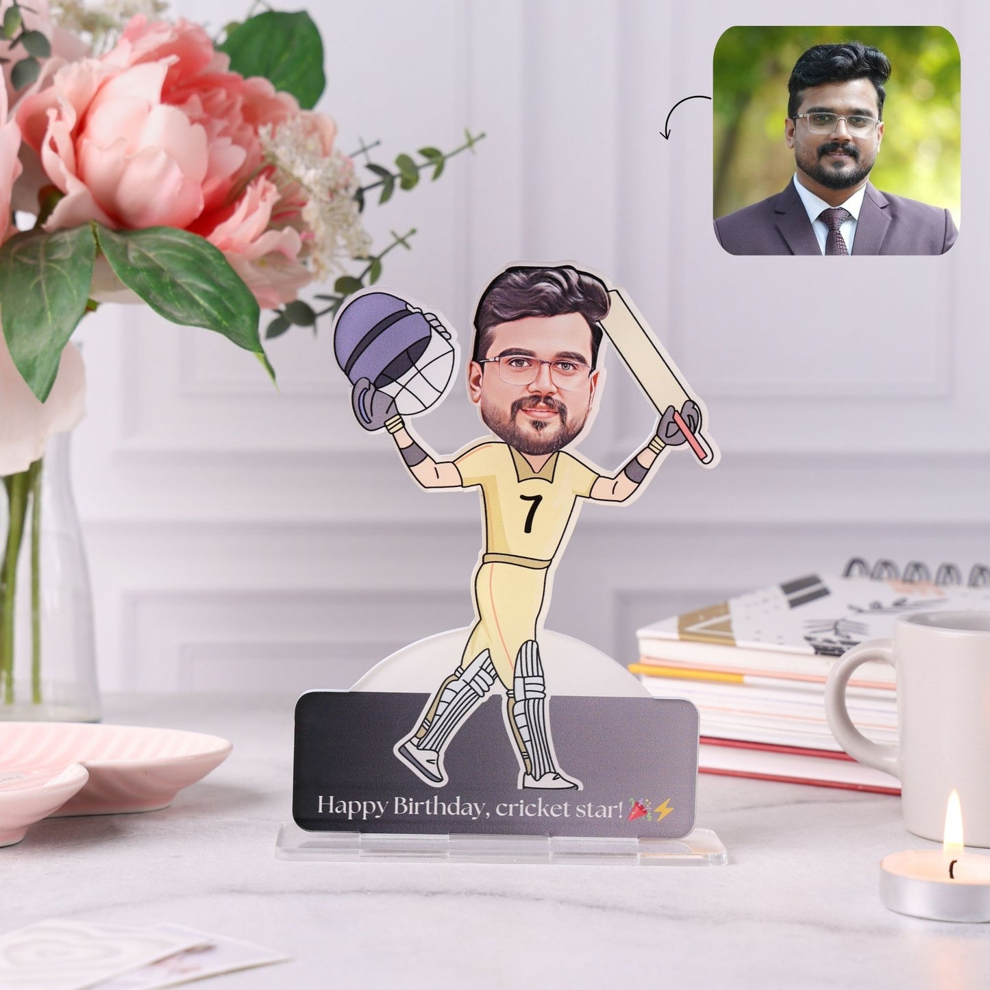 Caricature Standee - Cricket fan