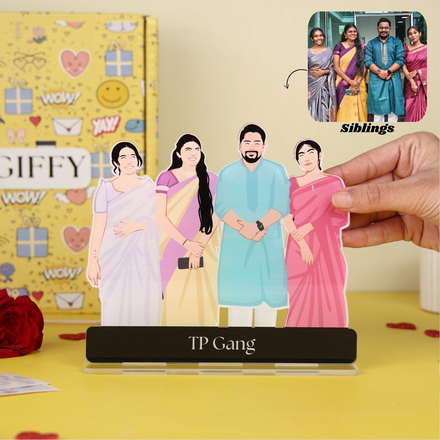 Personalised Illustration standee (Rakhi special)