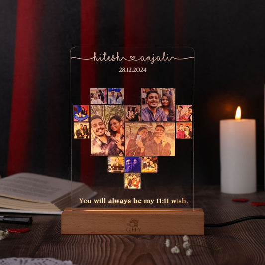 Personalised Heart Collage standee