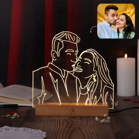 Personalised Line Art Night lamp