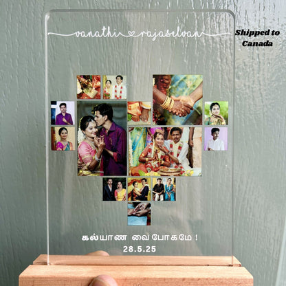 photo collage standee gift overseas shipping