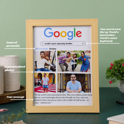 Personalised Google frame
