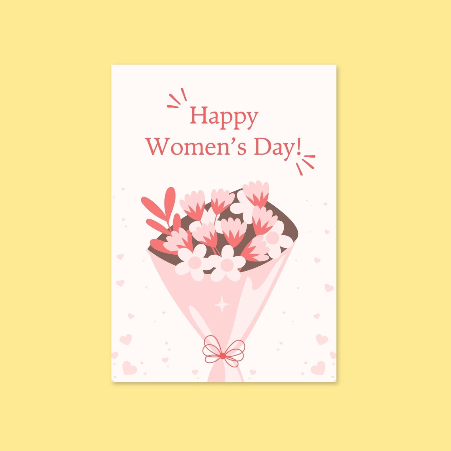 Women's day Bouquet greeting card
