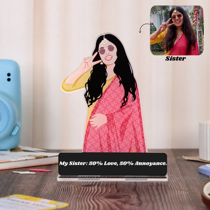 Personalised Illustration standee (Rakhi special)