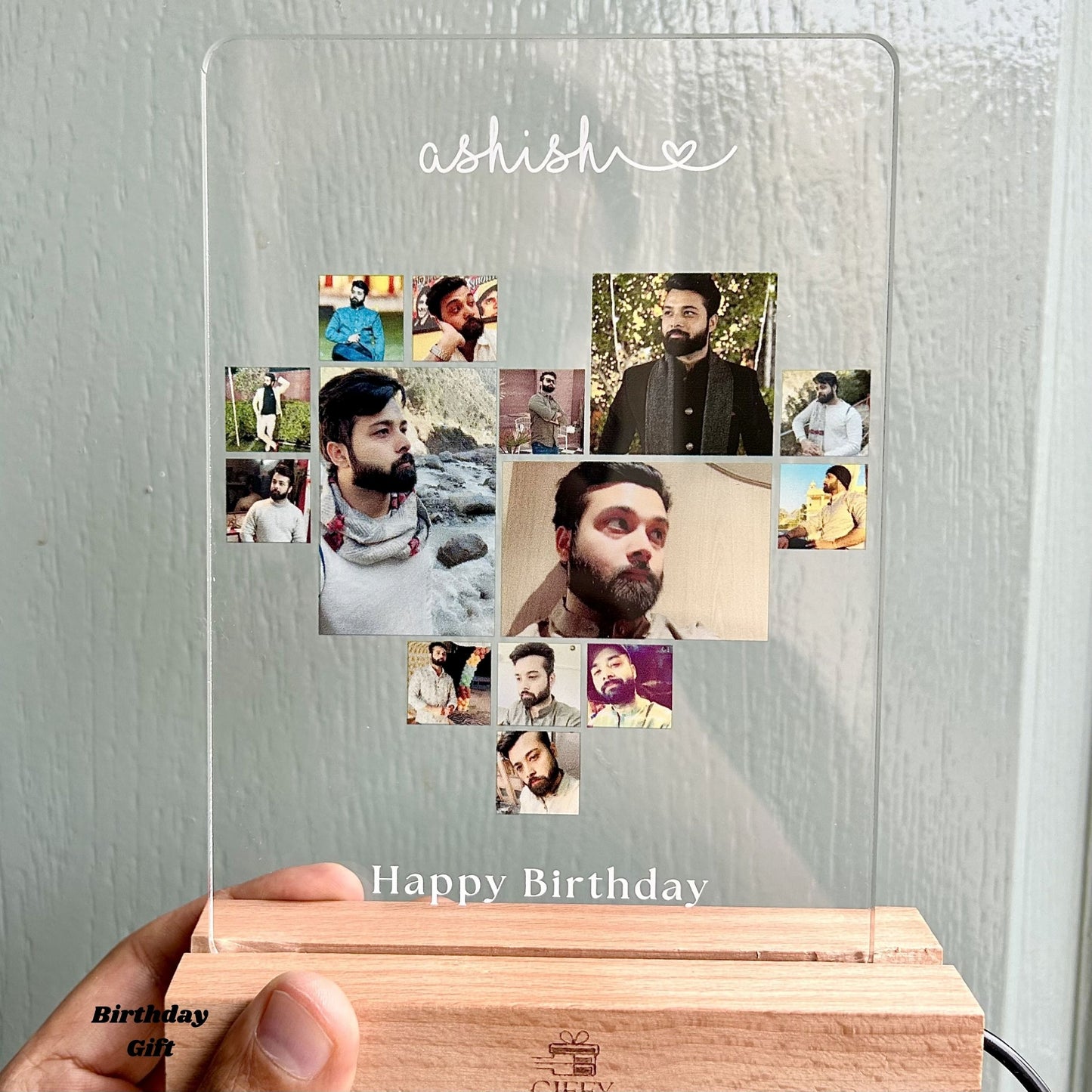 photo collage standee lamp gift for birthday