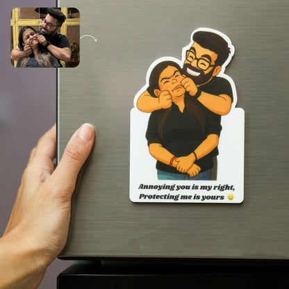 caricature fridge magnet