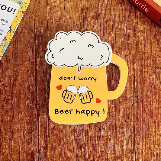 Don't worry, Beer happy - Fridge Magnet